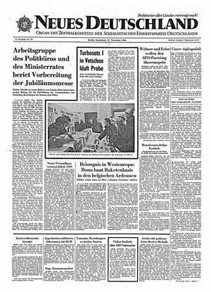 Neues Deutschland Online-Archiv vom 21.11.1964