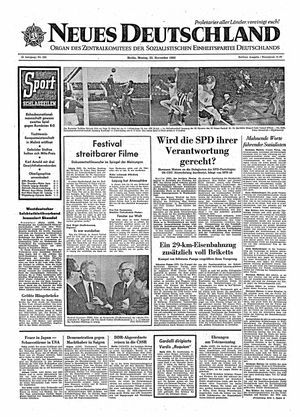 Neues Deutschland Online-Archiv vom 23.11.1964