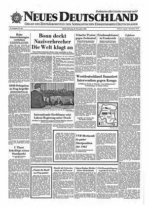 Neues Deutschland Online-Archiv vom 24.11.1964