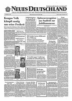Neues Deutschland Online-Archiv vom 26.11.1964