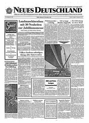 Neues Deutschland Online-Archiv vom 30.11.1964