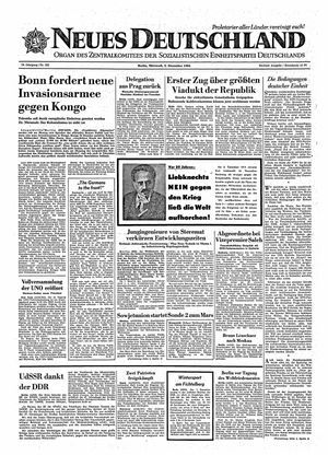 Neues Deutschland Online-Archiv vom 02.12.1964