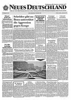 Neues Deutschland Online-Archiv vom 03.12.1964