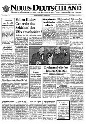 Neues Deutschland Online-Archiv vom 05.12.1964