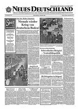 Neues Deutschland Online-Archiv vom 07.12.1964