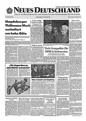 Neues Deutschland Online-Archiv vom 15.12.1964