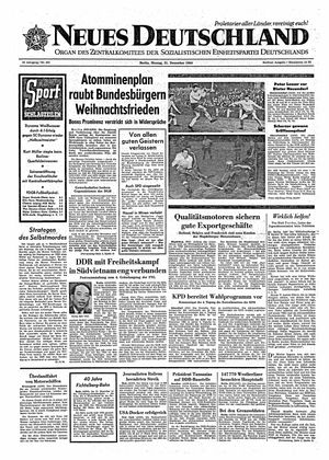 Neues Deutschland Online-Archiv vom 21.12.1964