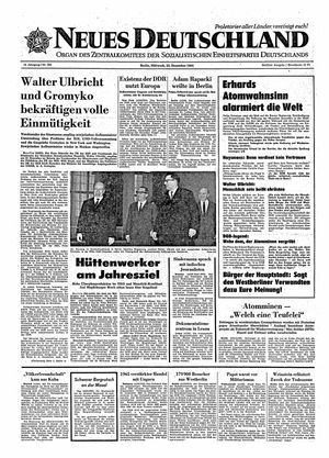 Neues Deutschland Online-Archiv vom 23.12.1964