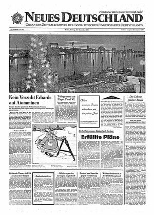 Neues Deutschland Online-Archiv vom 25.12.1964