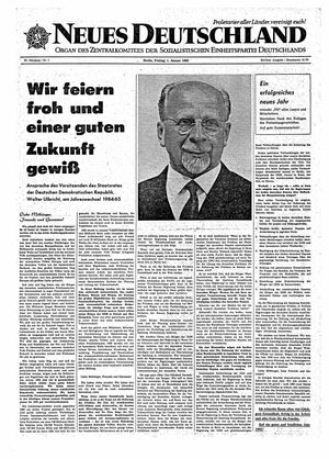 Neues Deutschland Online-Archiv vom 01.01.1965