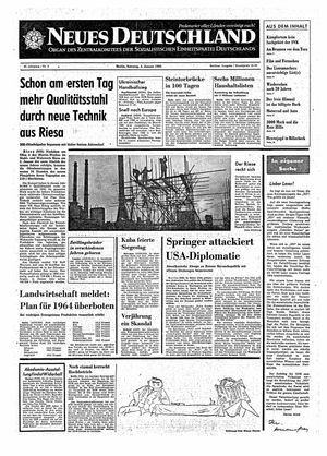 Neues Deutschland Online-Archiv vom 03.01.1965