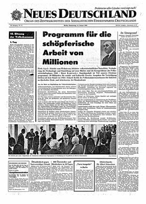 Neues Deutschland Online-Archiv vom 14.01.1965