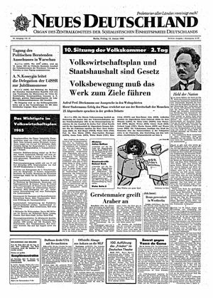 Neues Deutschland Online-Archiv vom 15.01.1965