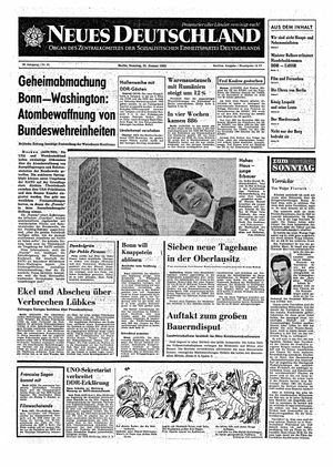 Neues Deutschland Online-Archiv vom 31.01.1965