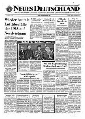 Neues Deutschland Online-Archiv vom 09.02.1965