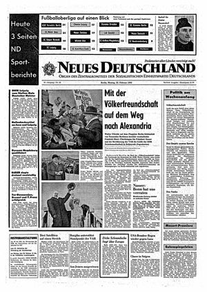 Neues Deutschland Online-Archiv vom 22.02.1965