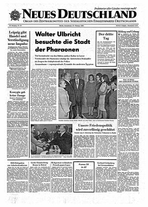 Neues Deutschland Online-Archiv vom 27.02.1965