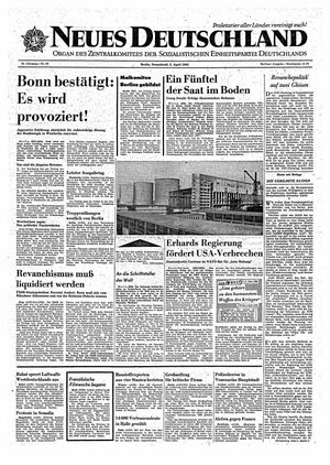 Neues Deutschland Online-Archiv vom 03.04.1965