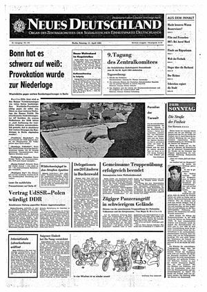 Neues Deutschland Online-Archiv vom 11.04.1965