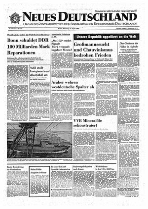 Neues Deutschland Online-Archiv on Apr 13, 1965