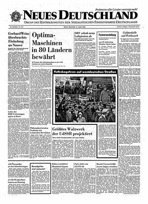 Neues Deutschland Online-Archiv vom 21.04.1965