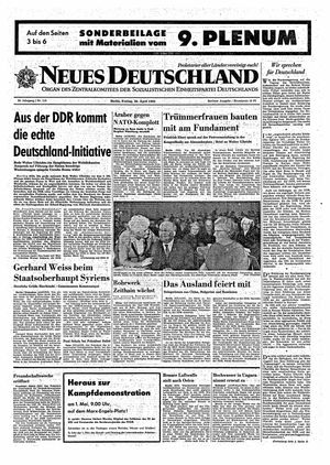 Neues Deutschland Online-Archiv vom 30.04.1965