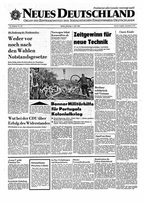 Neues Deutschland Online-Archiv vom 01.06.1965