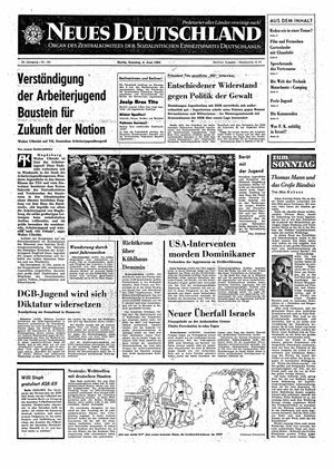 Neues Deutschland Online-Archiv vom 06.06.1965