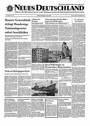 Neues Deutschland Online-Archiv vom 24.06.1965