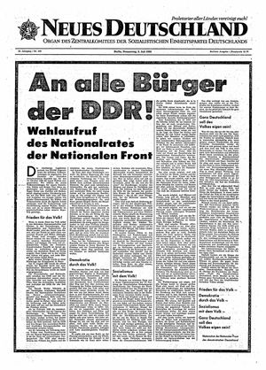 Neues Deutschland Online-Archiv vom 08.07.1965