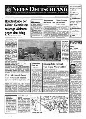 Neues Deutschland Online-Archiv vom 11.07.1965