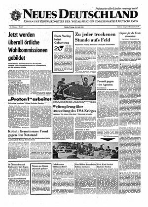 Neues Deutschland Online-Archiv vom 30.07.1965