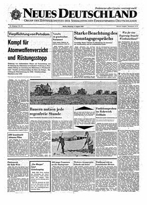 Neues Deutschland Online-Archiv vom 03.08.1965