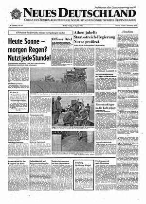 Neues Deutschland Online-Archiv vom 06.08.1965
