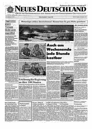 Neues Deutschland Online-Archiv vom 07.08.1965