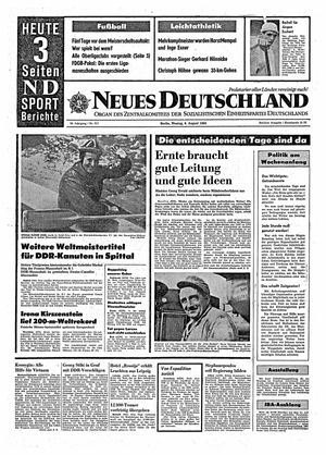 Neues Deutschland Online-Archiv vom 09.08.1965