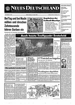 Neues Deutschland Online-Archiv vom 15.08.1965