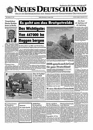 Neues Deutschland Online-Archiv vom 18.08.1965