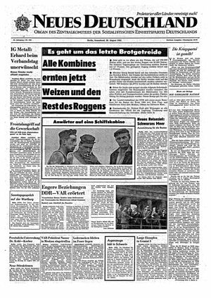 Neues Deutschland Online-Archiv vom 28.08.1965