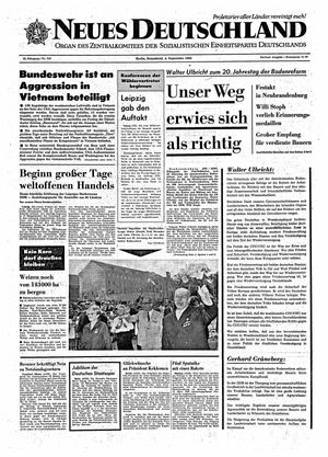 Neues Deutschland Online-Archiv vom 04.09.1965