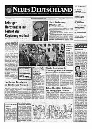 Neues Deutschland Online-Archiv vom 05.09.1965