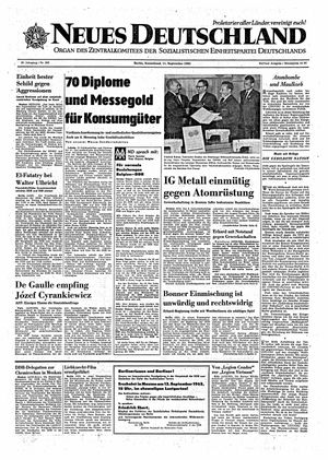 Neues Deutschland Online-Archiv vom 11.09.1965