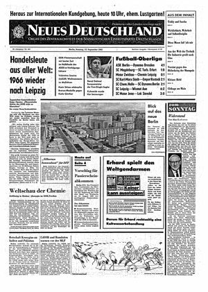 Neues Deutschland Online-Archiv vom 12.09.1965