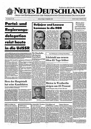 Neues Deutschland Online-Archiv vom 17.09.1965