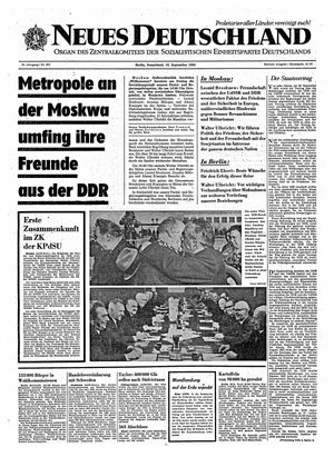 Neues Deutschland Online-Archiv vom 18.09.1965