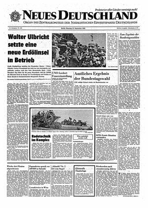 Neues Deutschland Online-Archiv vom 21.09.1965