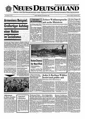 Neues Deutschland Online-Archiv vom 22.09.1965