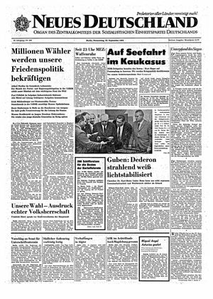 Neues Deutschland Online-Archiv on Sep 23, 1965