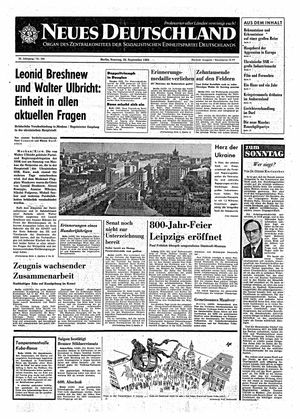 Neues Deutschland Online-Archiv vom 26.09.1965