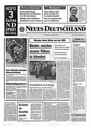 Neues Deutschland Online-Archiv vom 27.09.1965